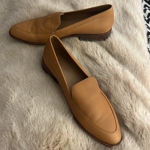 Madewell Frances leather tan loafers size 9.5